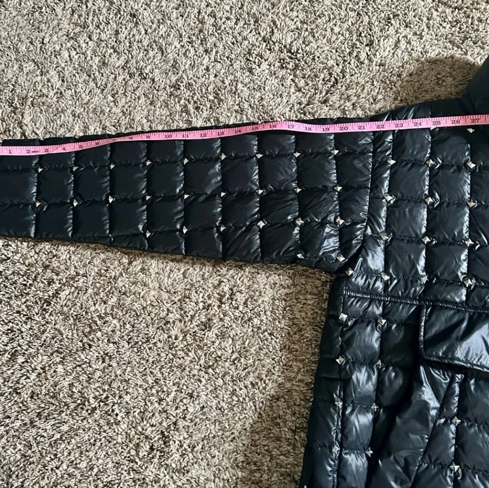 Stirling Studded Quilted Ciré Popover Jacket By Michael Kors - Oversize XS